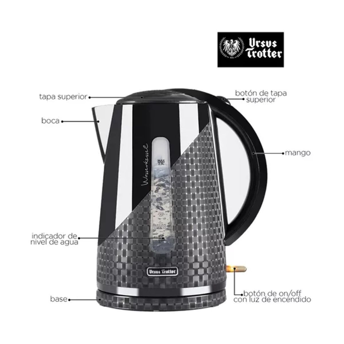 URSUS TROTTER - HERVIDOR ELECTRICO DE AGUA UT-DUNKEL17P 2000W