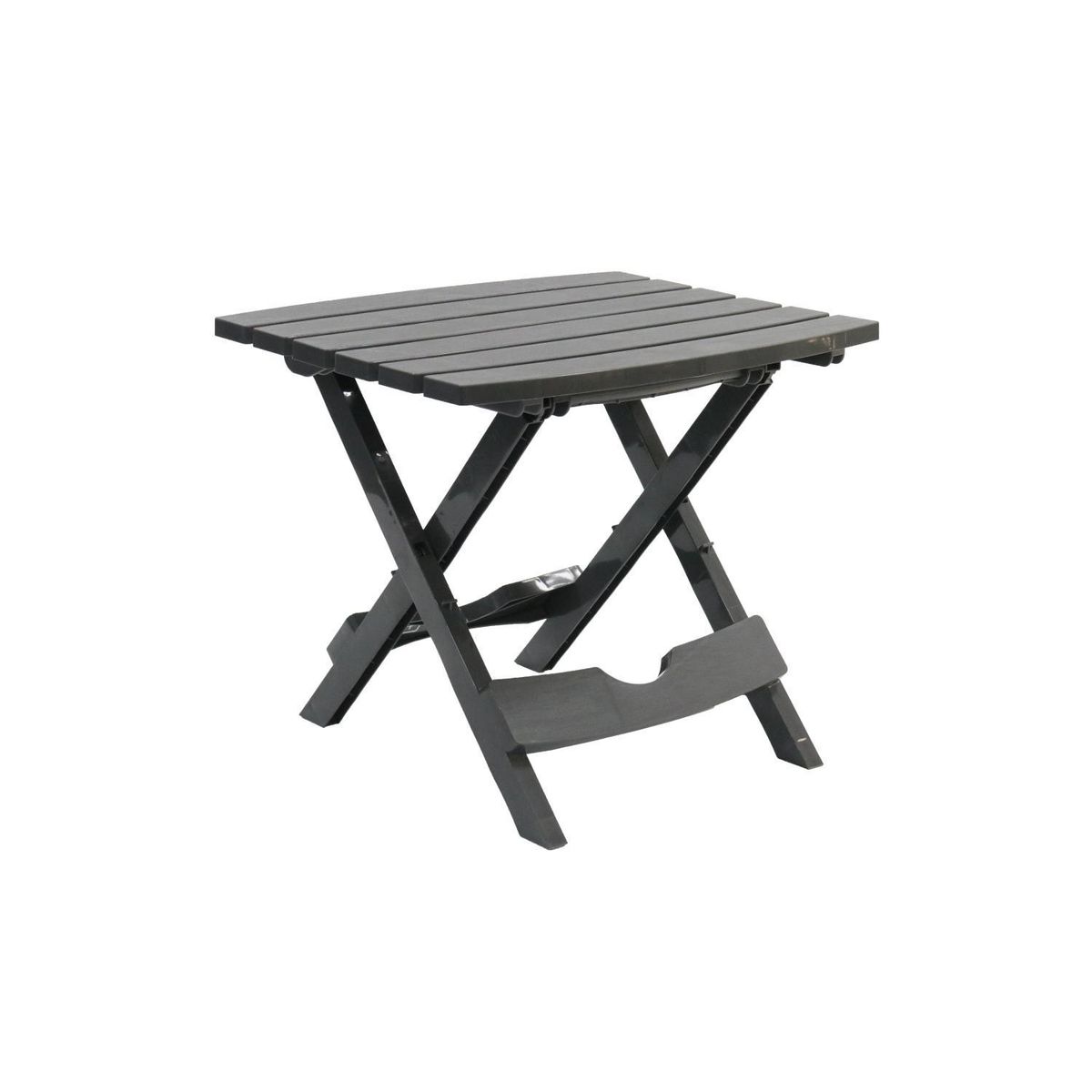 NORTHWEST - Mesa Auxiliar Plegable Plástica diseño madera Gris Northwest