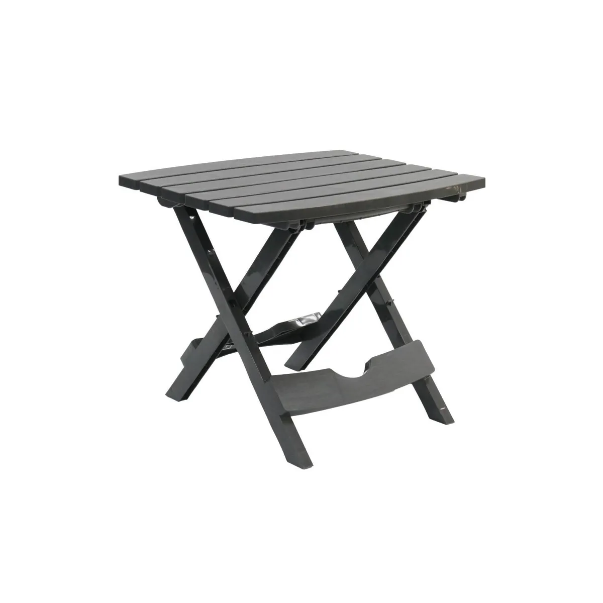 NORTHWEST - Mesa Auxiliar Plegable Plástica diseño madera Gris Northwest