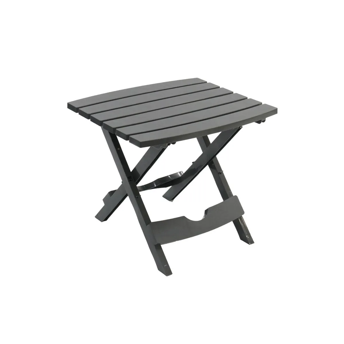 NORTHWEST - Mesa Auxiliar Plegable Plástica diseño madera Gris Northwest