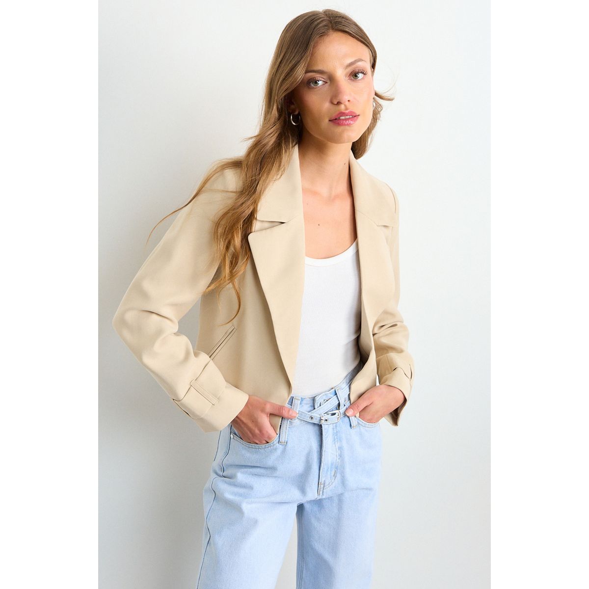 IO - Trench Mujer Beige Io