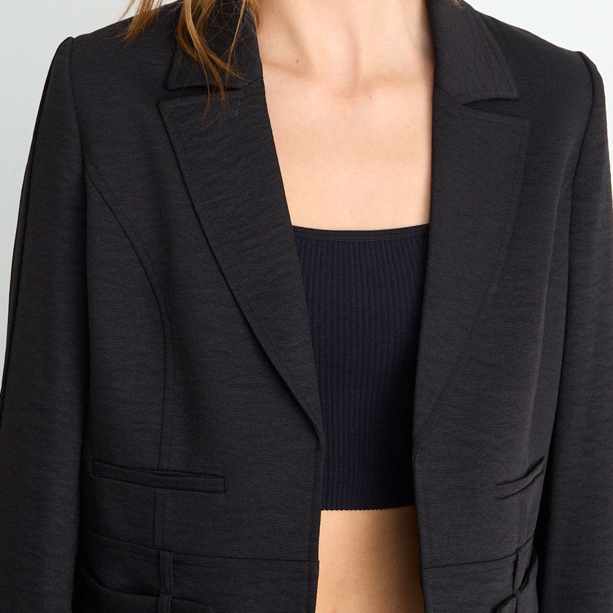 IO - Blazer Liso Mujer Negro Io
