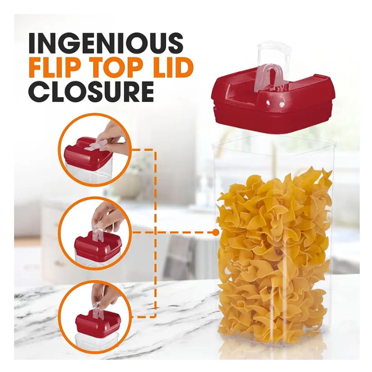 GENERICO - Set 5 Contenedores De Alimento Tapa Hermética Almacenamiento