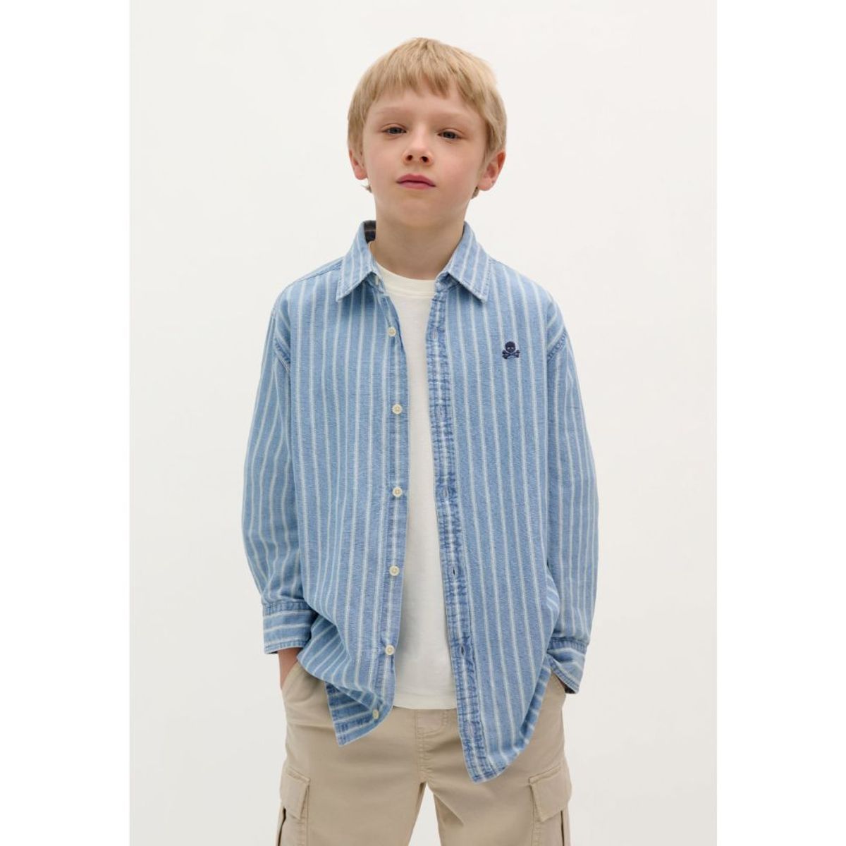 SCALPERS - CAMISA DENIM RAYAS