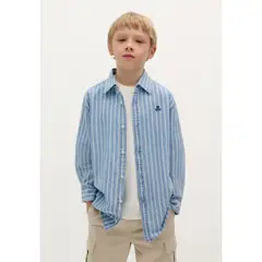 SCALPERS - CAMISA DENIM RAYAS