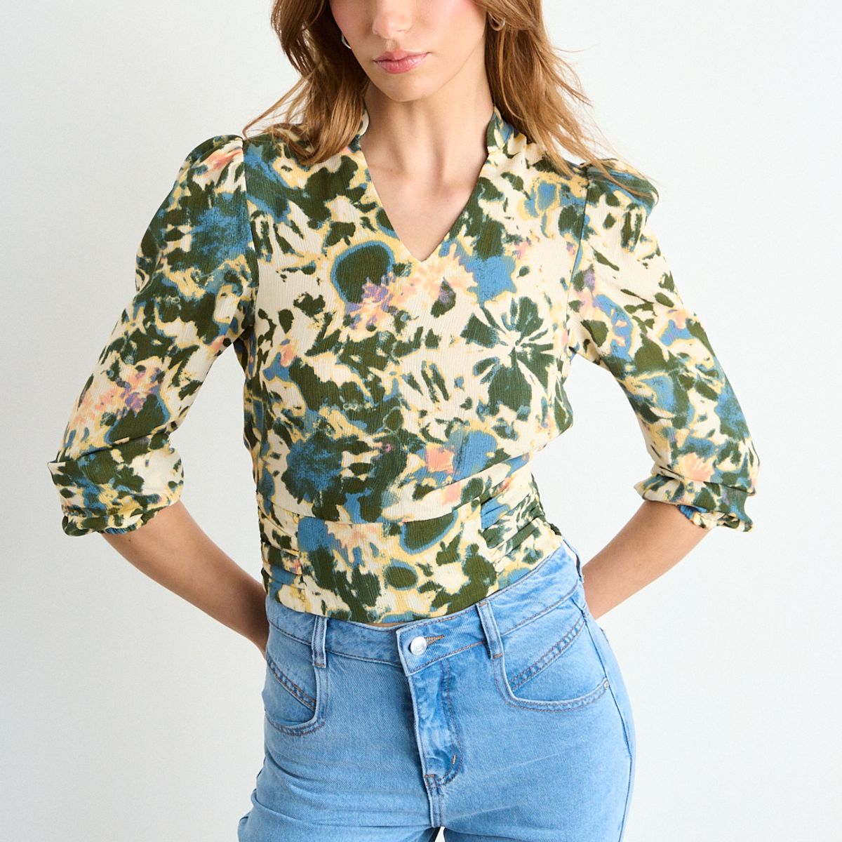 IO - Blusa Fantasia Mujer Verde Oliva Io