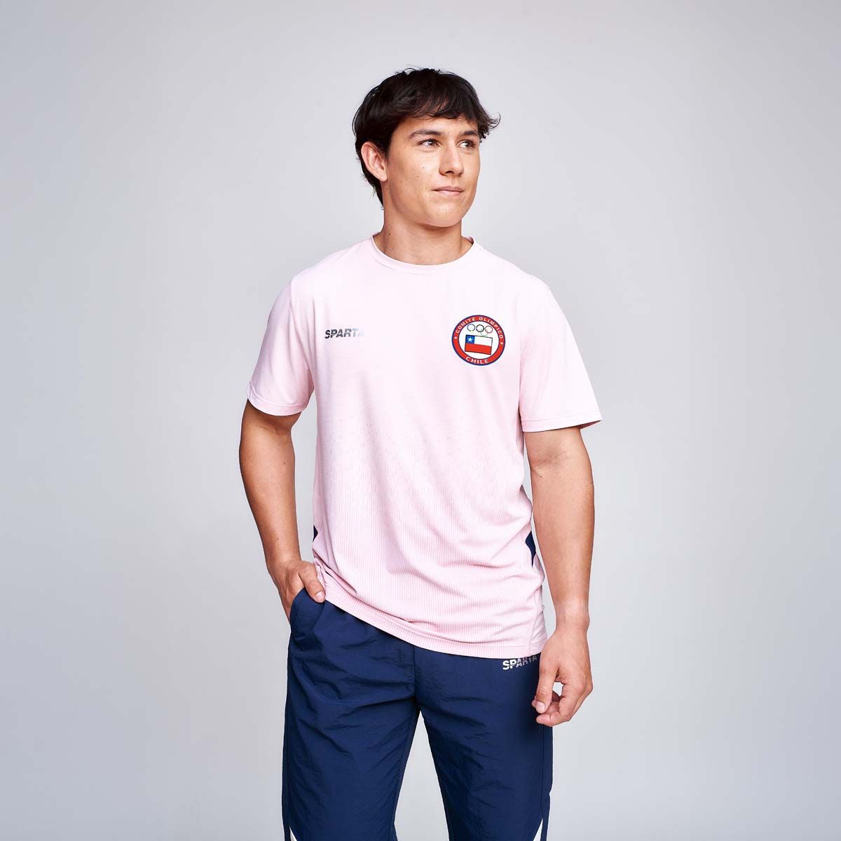 SPARTA - Polera Entrenamiento Hombre Sparta Team Chile Rosada