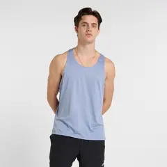 NEW BALANCE - Polera Sin Mangas Running Hombre Celeste