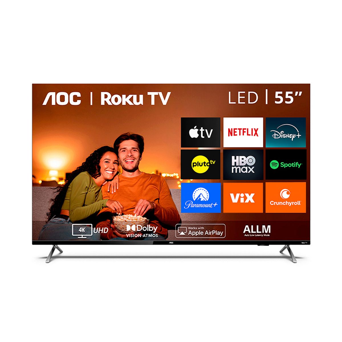 AOC - Smart TV 55 AOC Led 4K UHD 55U6125