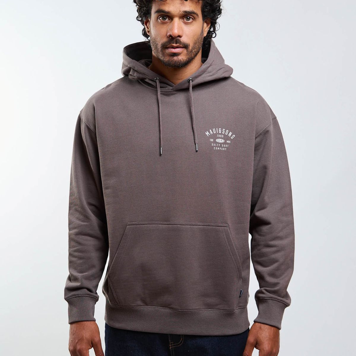 MAUI AND SONS - Poleron Canguro Salty Surf Café Hombre Maui And Sons