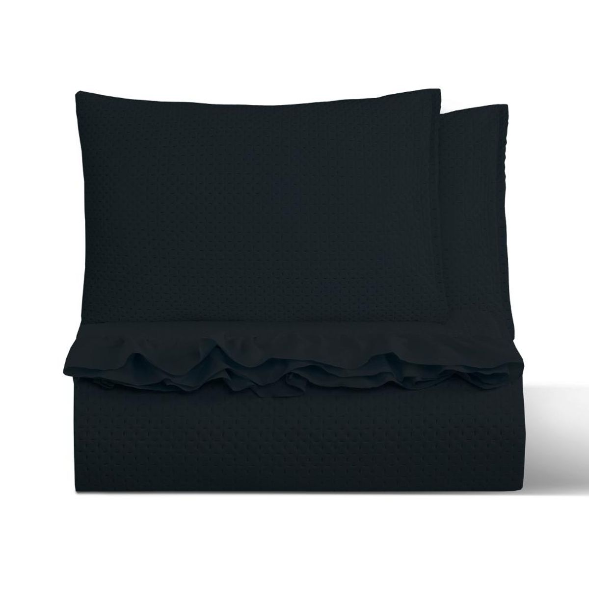 GENERICO - Cubrecama Quilt Reversible Negro Super King Magic Collection Martiné