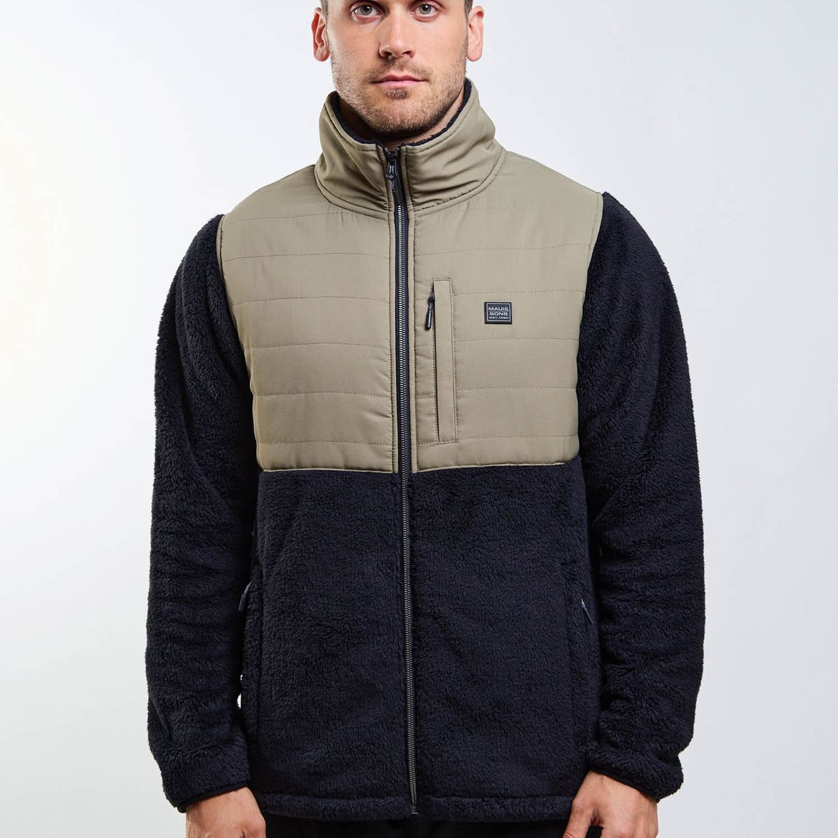 MAUI AND SONS - Poleron Chiporro Forest Quilted Verde Hombre Maui And Sons