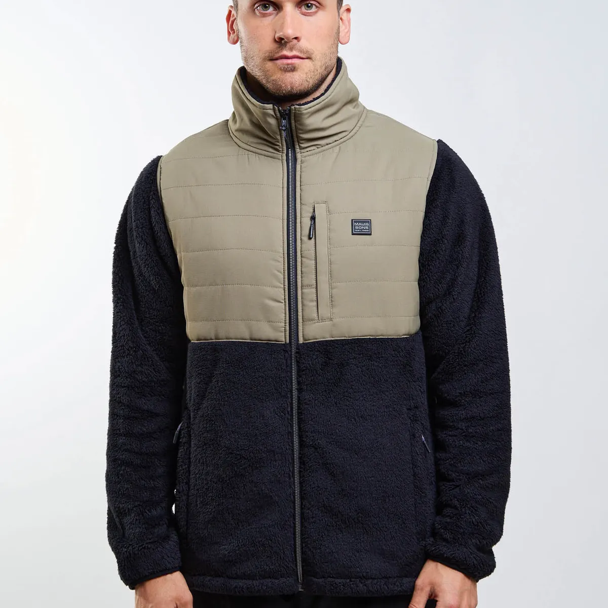 MAUI AND SONS - Poleron Chiporro Forest Quilted Verde Hombre Maui And Sons
