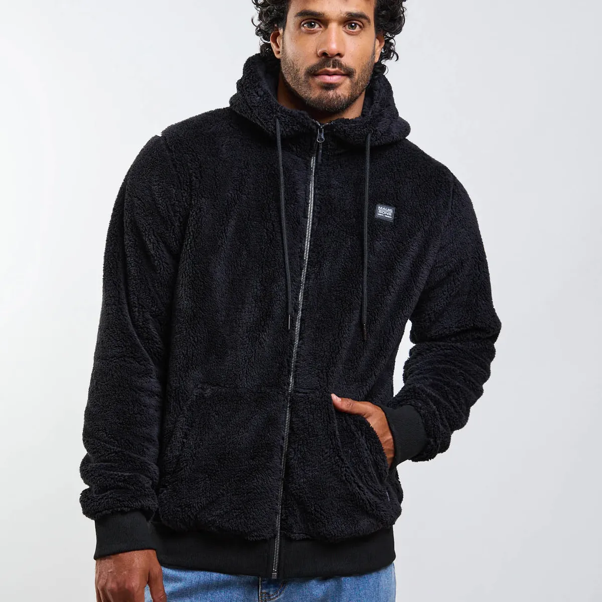 MAUI AND SONS - Poleron Chiporro Rayen Negro Hombre Maui And Sons