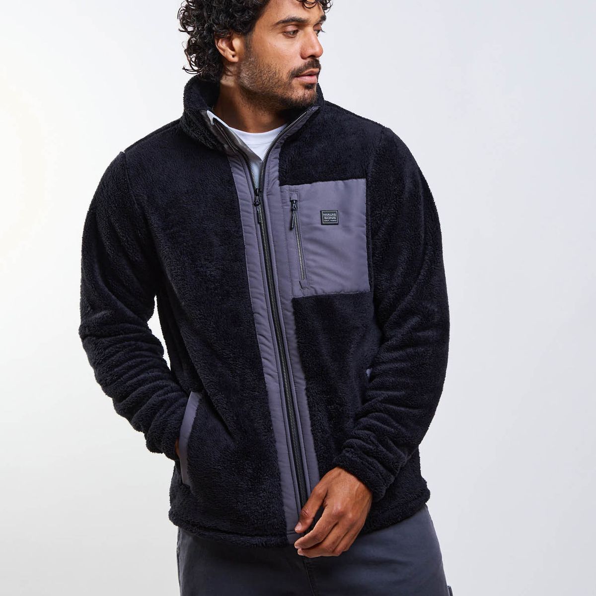MAUI AND SONS - Poleron Chiporro Steelcore Negro Hombre Maui And Sons