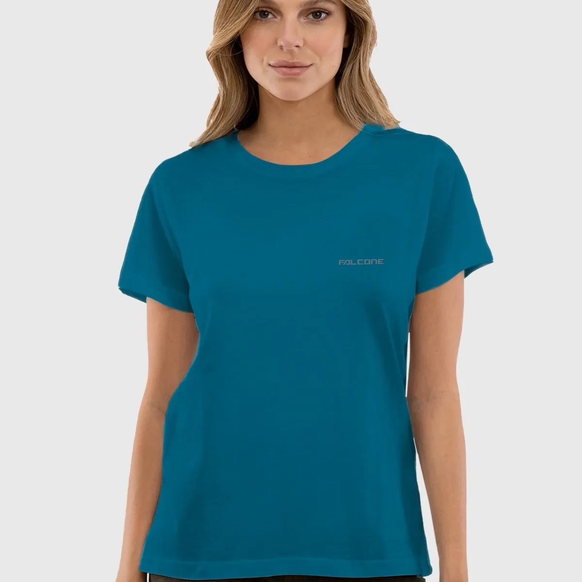 FALCONE - Polera Orgánica Classic Logo V2 Mujer Falcone