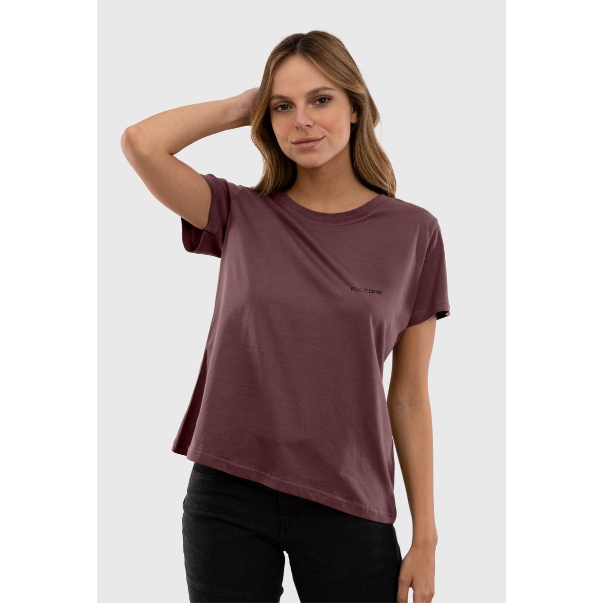 FALCONE - Polera Orgánica Classic Logo V2 Mujer Falcone