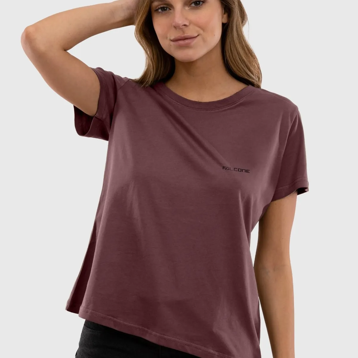 FALCONE - Polera Orgánica Classic Logo V2 Mujer Falcone