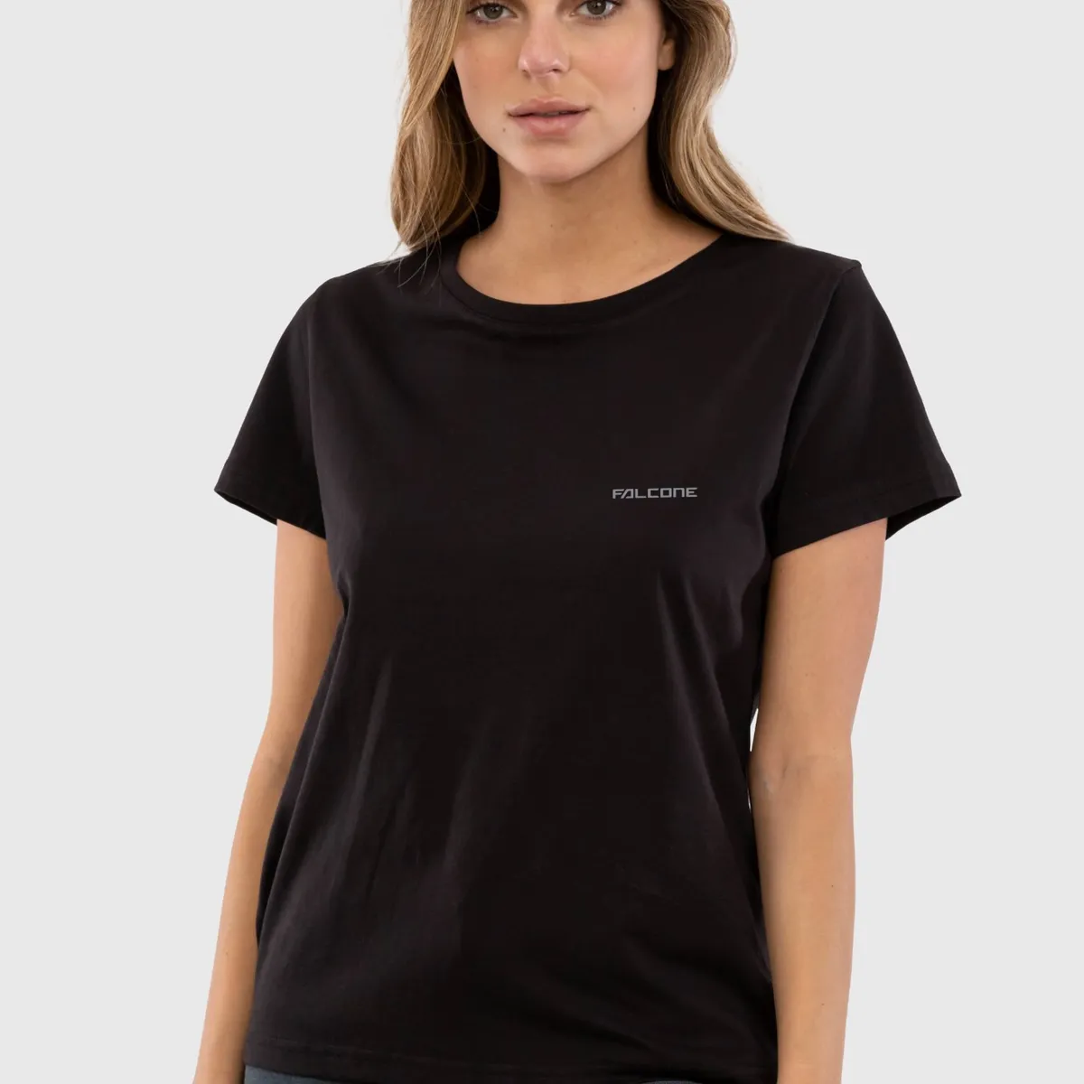 FALCONE - Polera Orgánica Classic Logo V2 Mujer Falcone