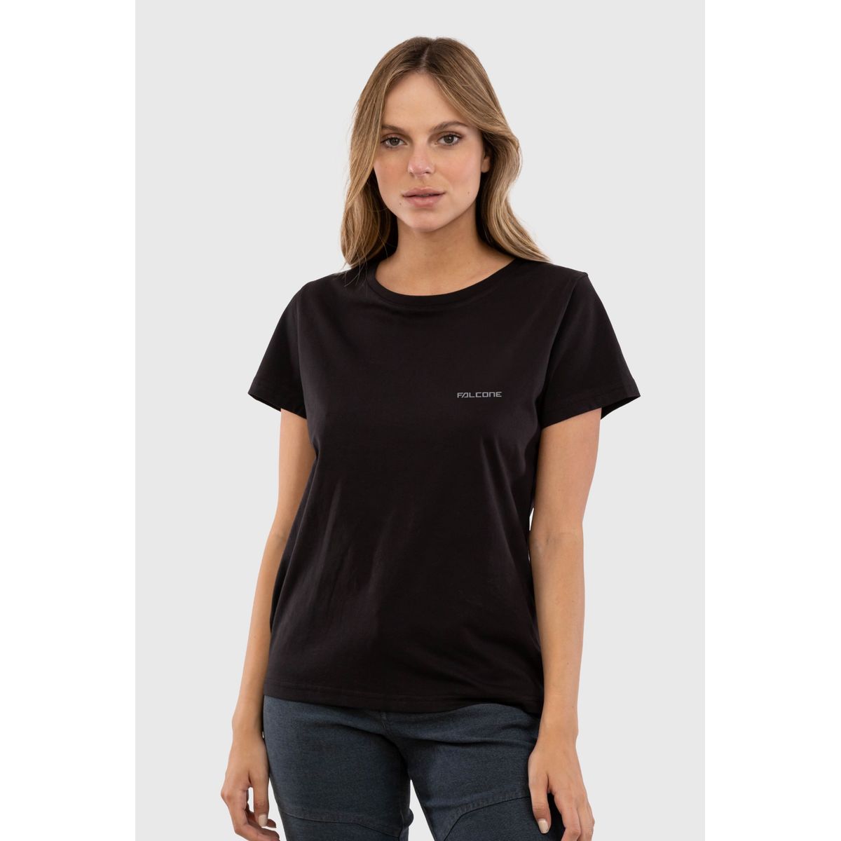 FALCONE - Polera Orgánica Classic Logo V2 Mujer Falcone