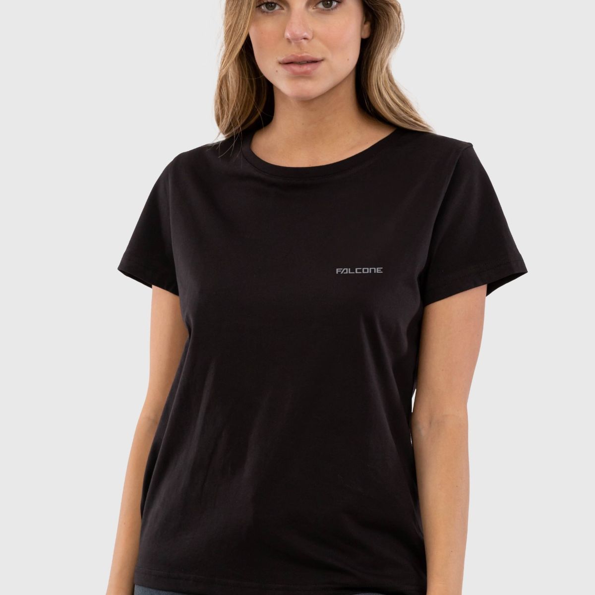 FALCONE - Polera Orgánica Classic Logo V2 Mujer Falcone