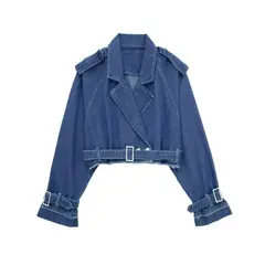 VELVET - Chaqueta con solapa Arlette Azul Claro