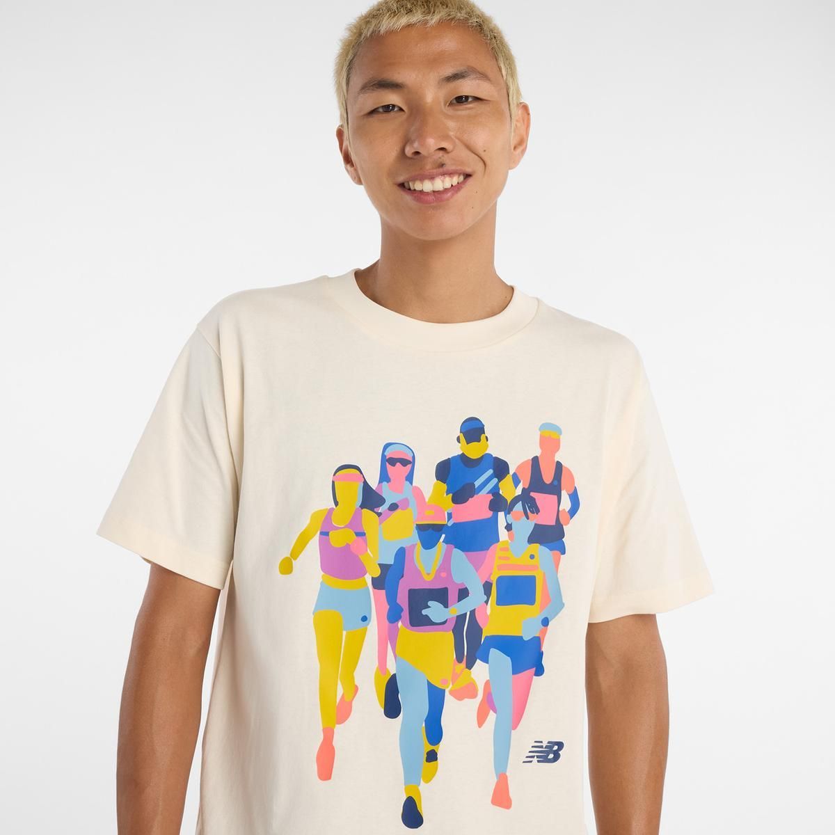 NEW BALANCE - Polera Lifestyle Hombre New Balance Athletics Beige