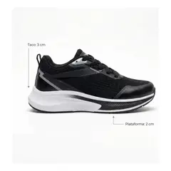 BOVINITA - Zapatilla Mujer Deportiva Negro Liviana Transpirable Comoda