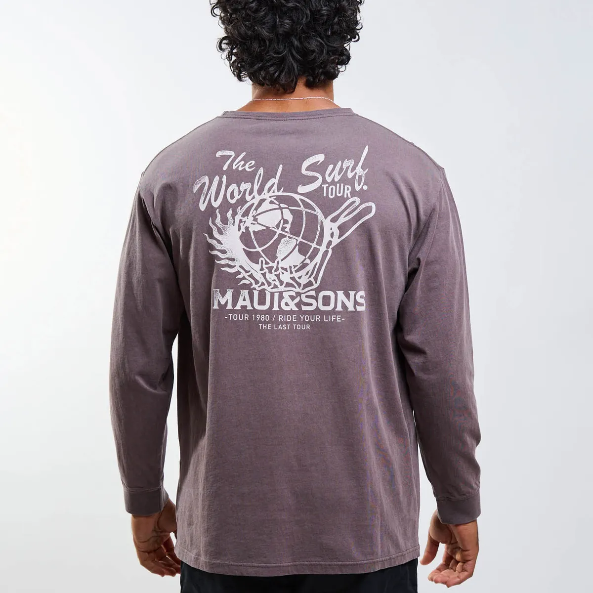 MAUI AND SONS - Polera ML The World Surf Café Hombre Maui And Sons