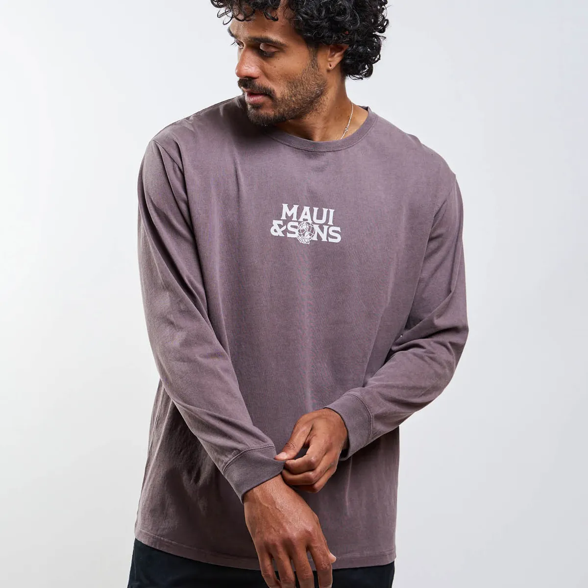 MAUI AND SONS - Polera ML The World Surf Café Hombre Maui And Sons