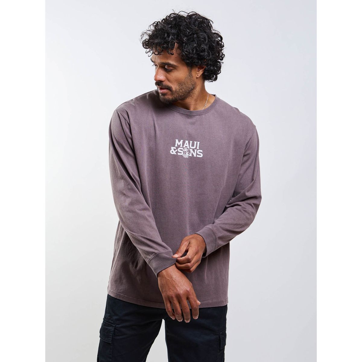 MAUI AND SONS - Polera ML The World Surf Café Hombre Maui And Sons