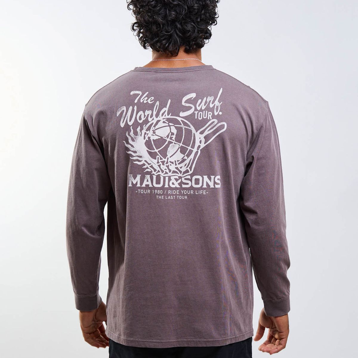 MAUI AND SONS - Polera ML The World Surf Café Hombre Maui And Sons
