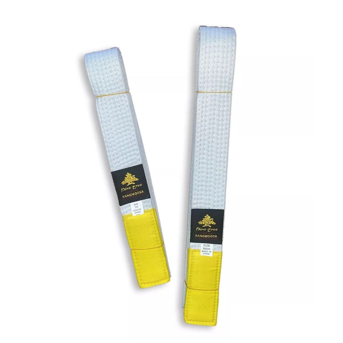 PINE TREE - CINTURON BLANCO PUNTA AMARILLA PINE TREE 245 CMS.