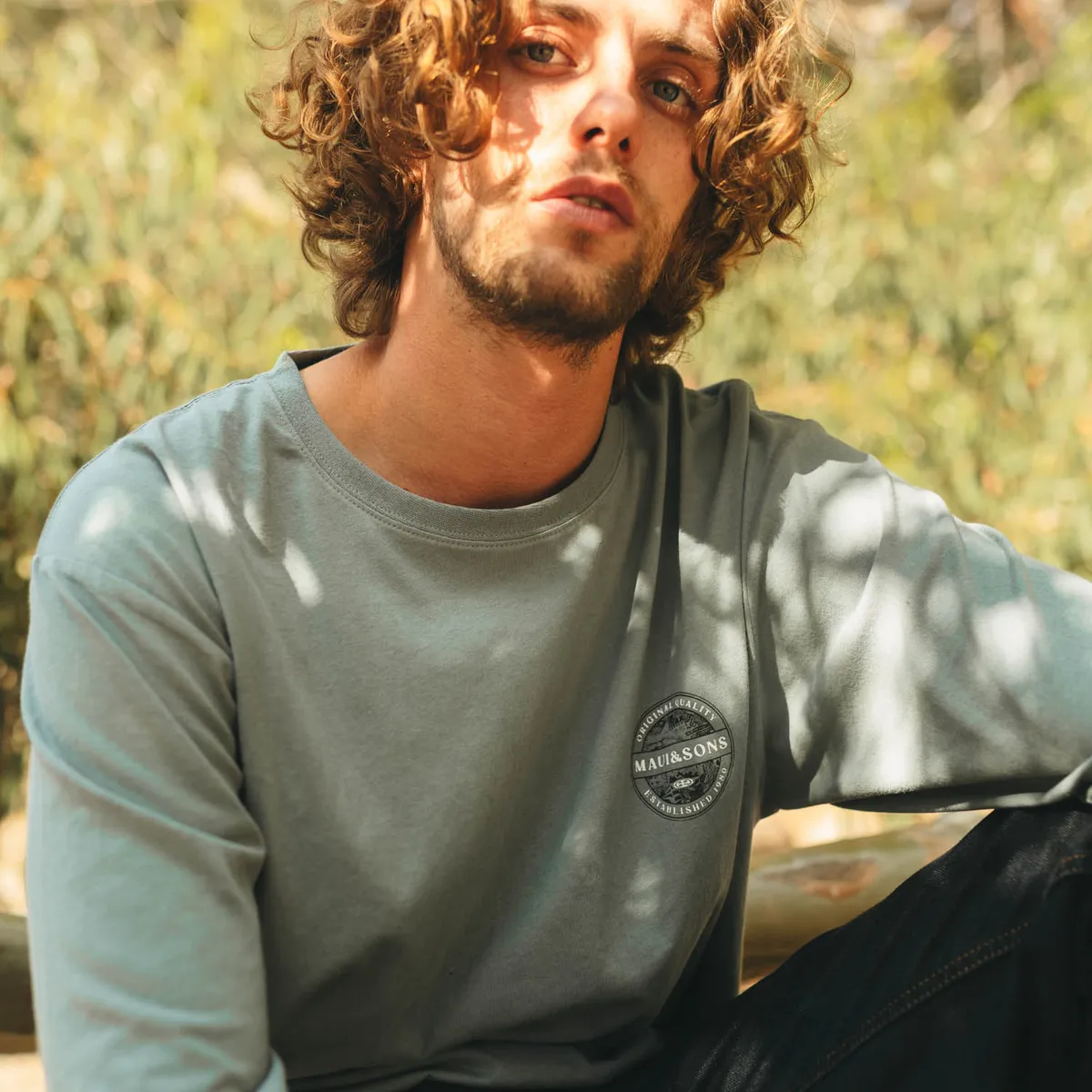 MAUI AND SONS - Polera ML Original Quality Gris Hombre Maui And Sons