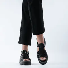 BURANO - Sandalia Plataforma Ferrara Black