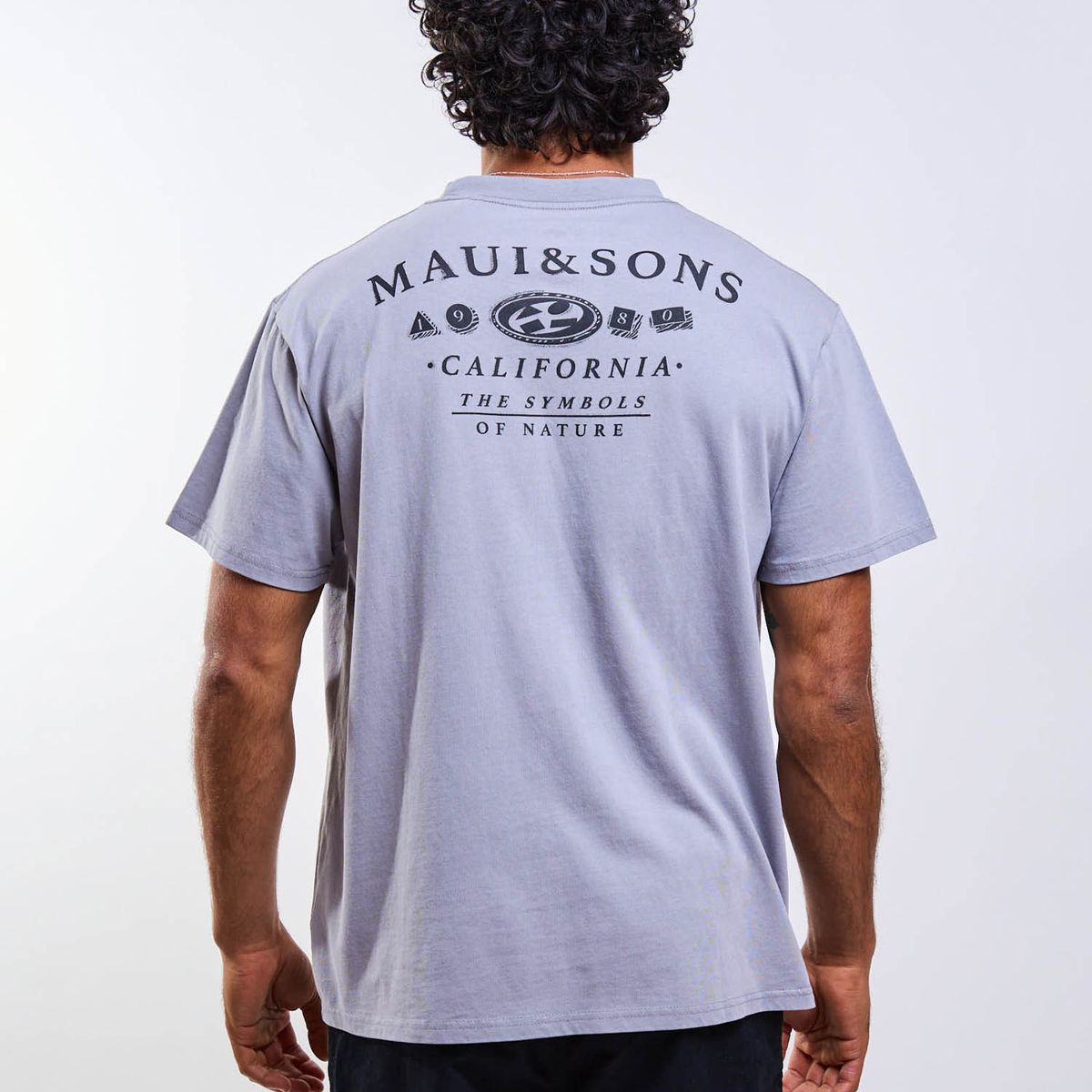 MAUI AND SONS - Polera MC Tidesa Gris Hombre Maui And Sons