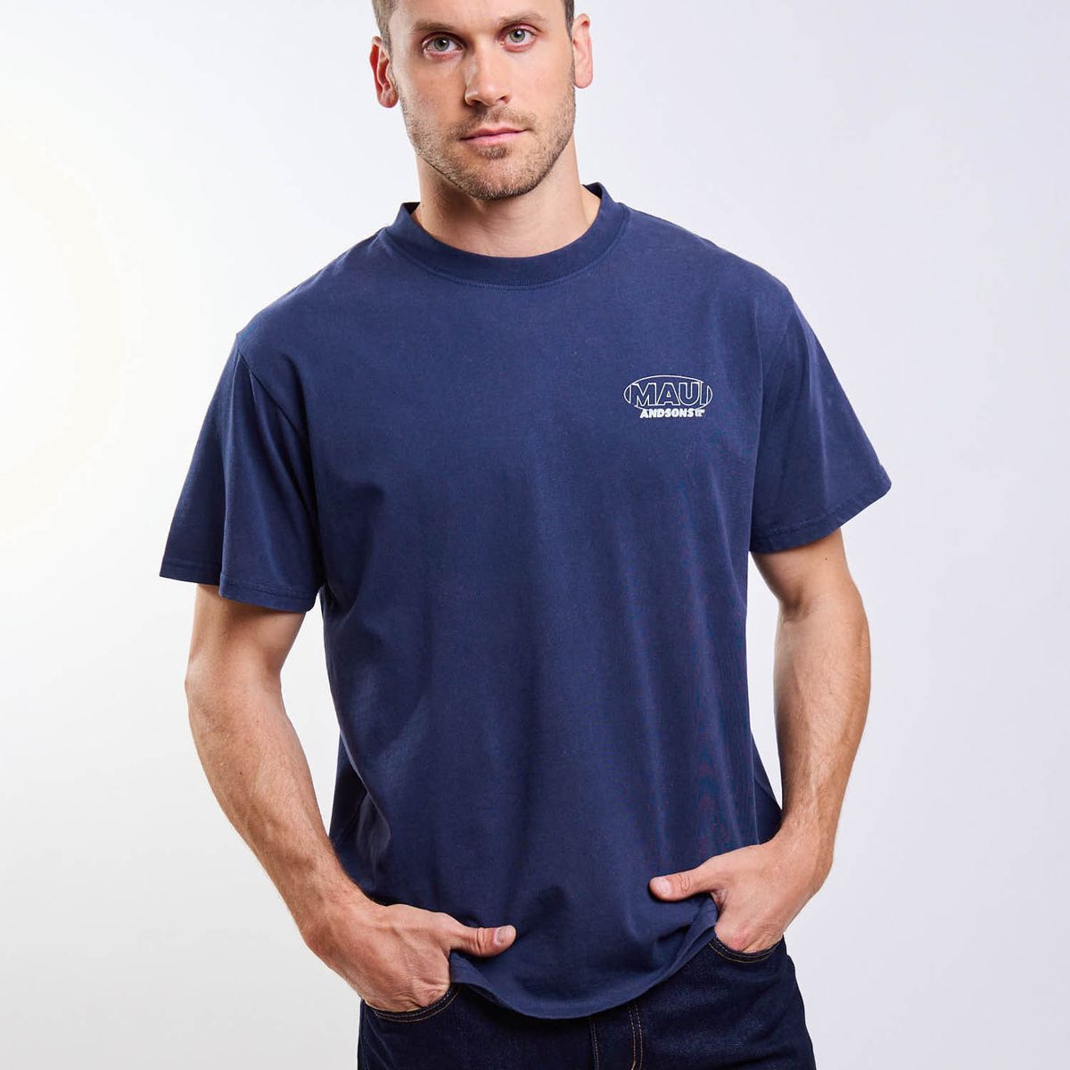 MAUI AND SONS - Polera MC Surfing Azul Hombre Maui And Sons