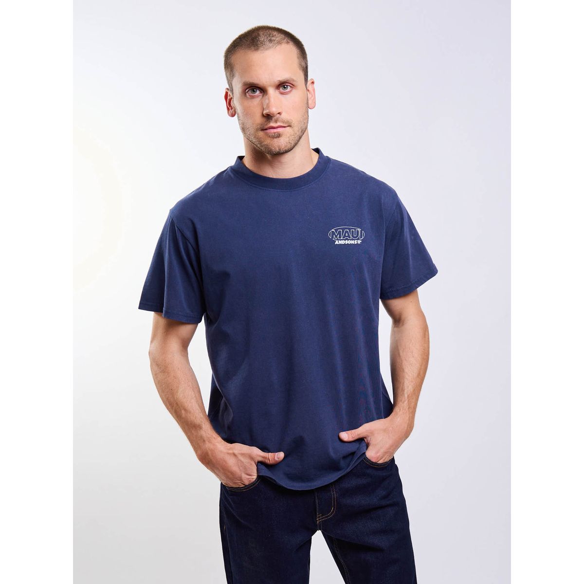 MAUI AND SONS - Polera MC Surfing Azul Hombre Maui And Sons