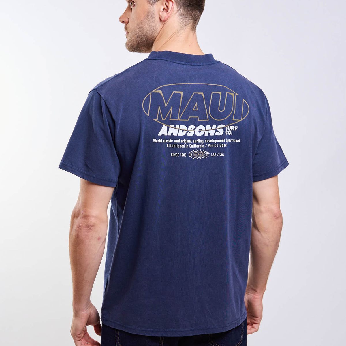 MAUI AND SONS - Polera MC Surfing Azul Hombre Maui And Sons