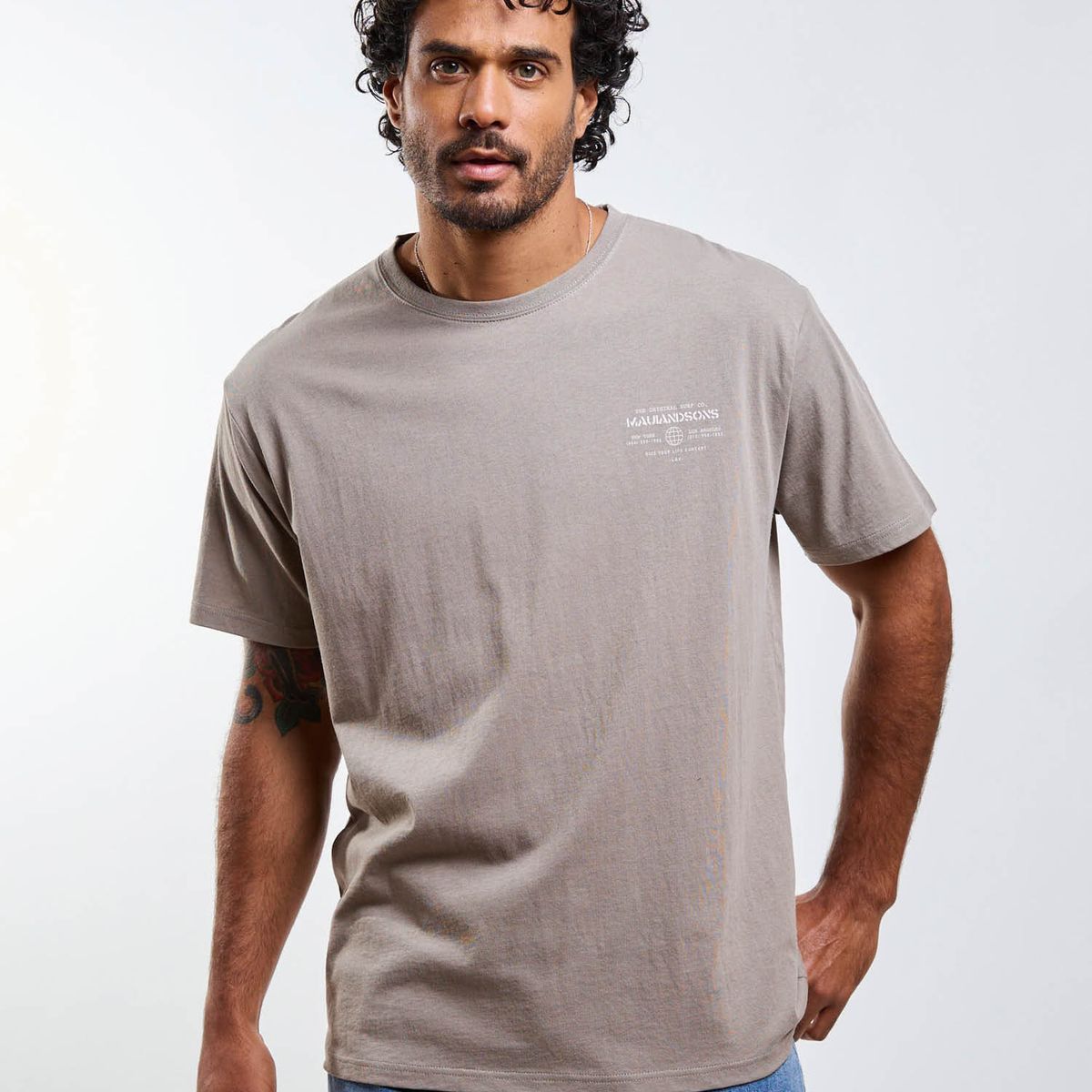 MAUI AND SONS - Polera MC Secret place Beige Hombre Maui And Sons