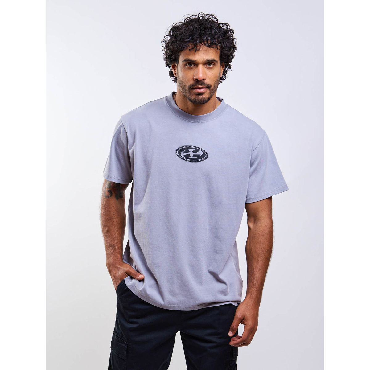MAUI AND SONS - Polera MC Tidesa Gris Hombre Maui And Sons