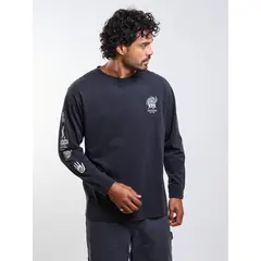 MAUI AND SONS - Polera ML Marex Negro Hombre