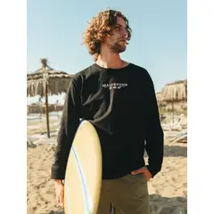 MAUI AND SONS - Polera ML Barding co Negro Hombre