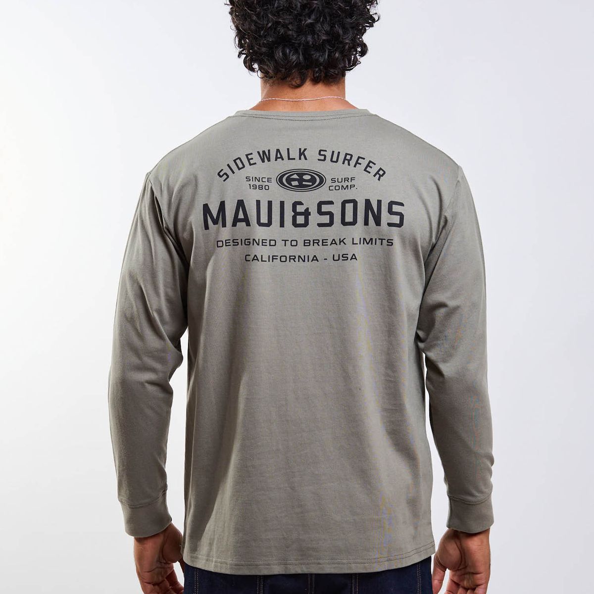 MAUI AND SONS - Polera ML Elementals Ly Verde Hombre Maui And Sons