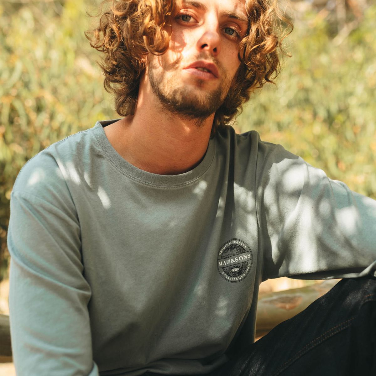 MAUI AND SONS - Polera ML Original Quality Gris Hombre Maui And Sons