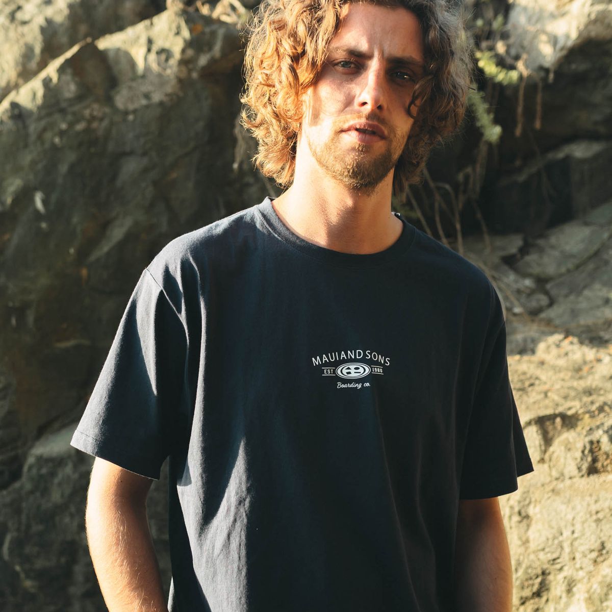 MAUI AND SONS - Polera MC Lil Oval Azul Hombre Maui And Sons