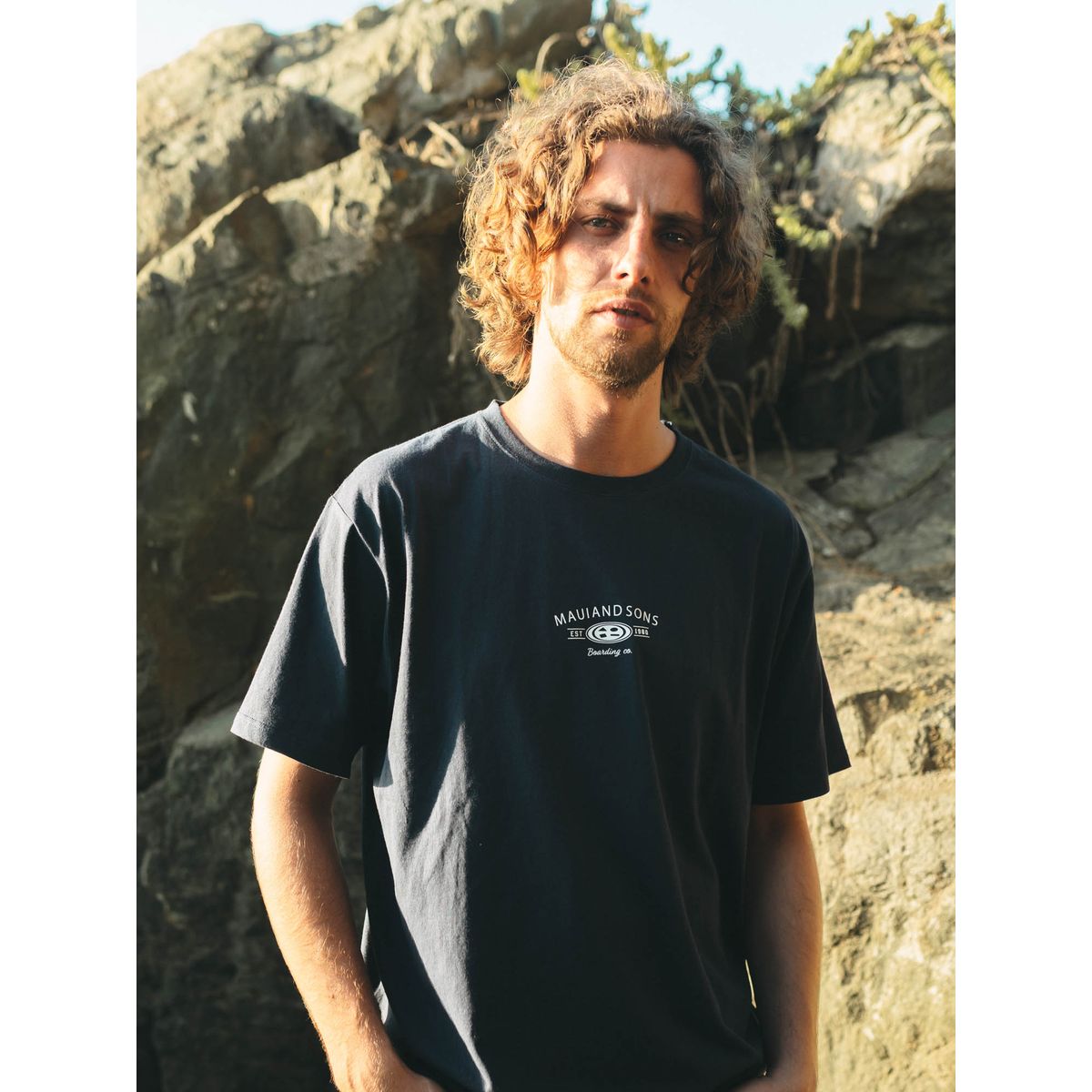 MAUI AND SONS - Polera MC Lil Oval Azul Hombre Maui And Sons