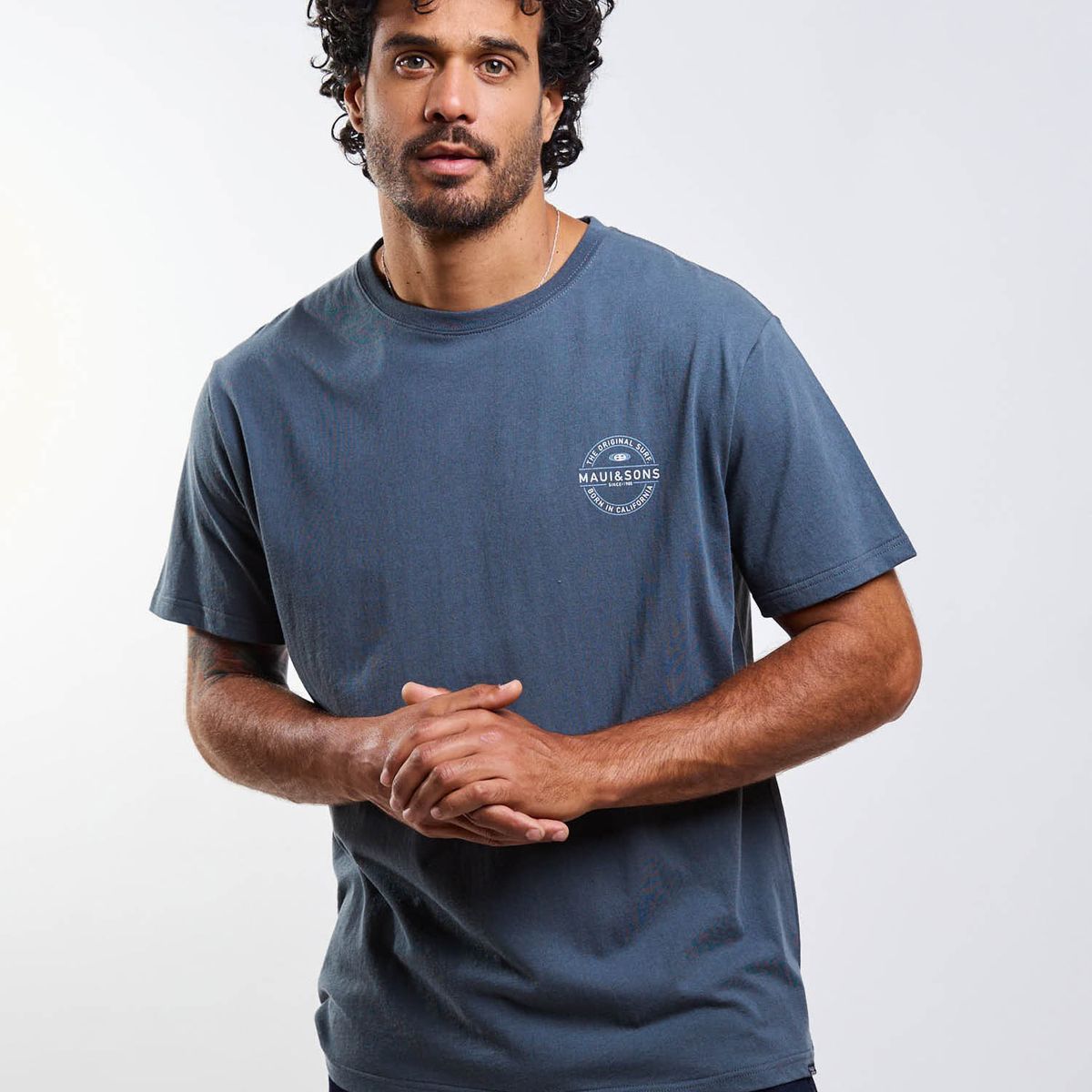 MAUI AND SONS - Polera MC Made Riders Azul Hombre Maui And Sons