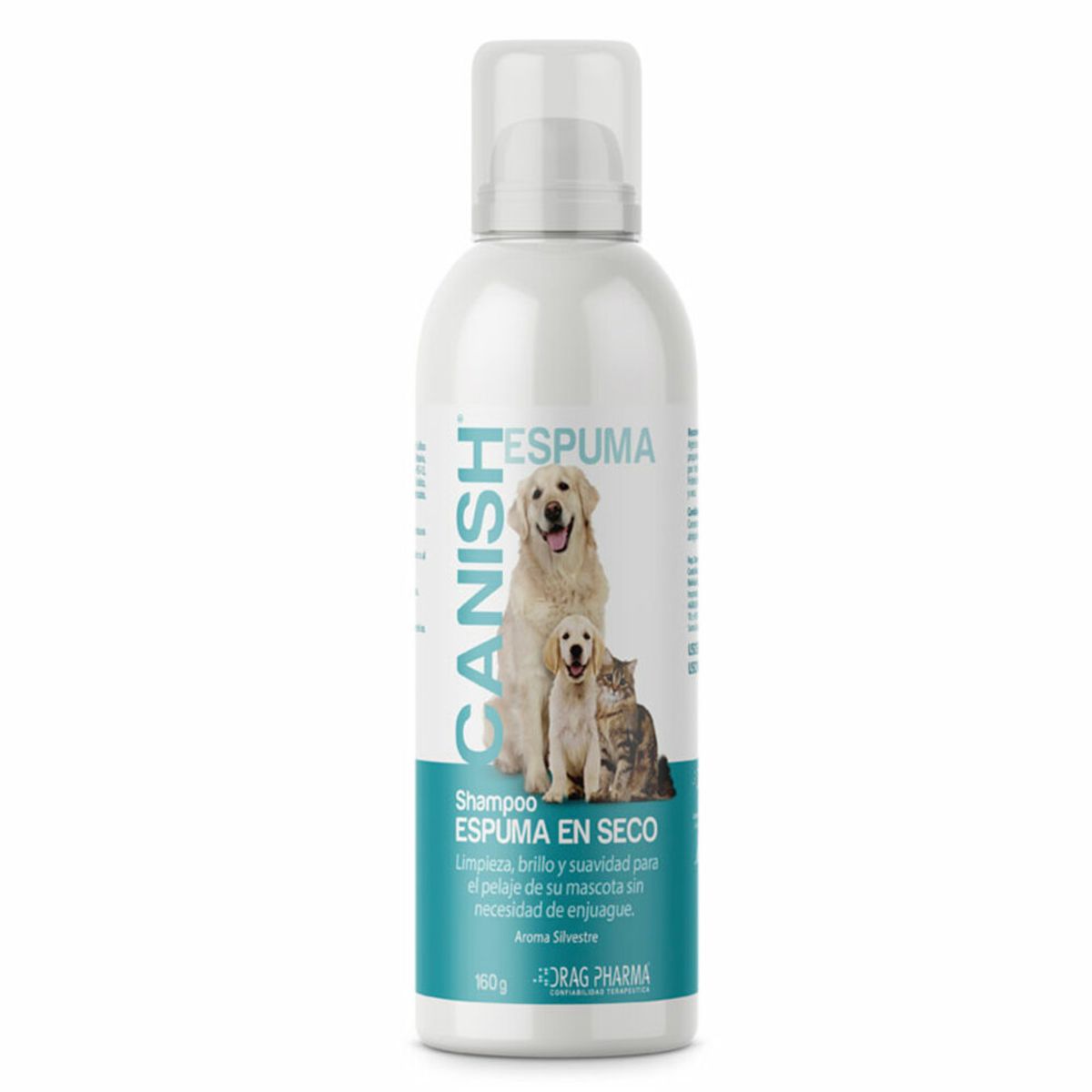 DRAG PHARMA - Canish Shampoo Espuma En Seca Para Perro&gato 160gr