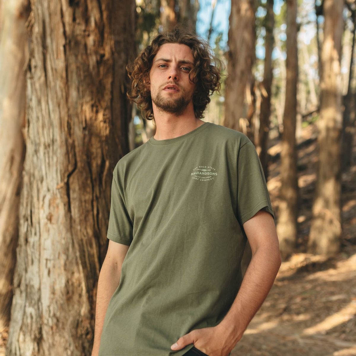 MAUI AND SONS - Polera MC Dreamer Verde Hombre Maui And Sons